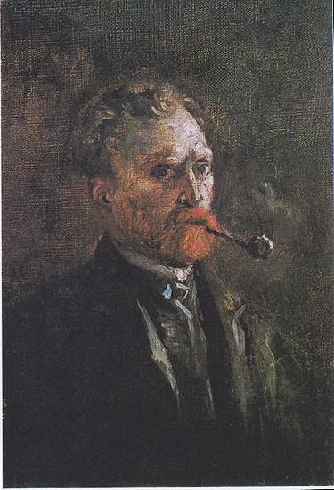 Vincent Van Gogh Self Portrait with Pipe oil painting image